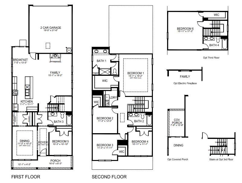 2D floor plan layout for the Jackson by D.R. Horton in Oak Grove Hill, Huntersville, NC (Image 1).