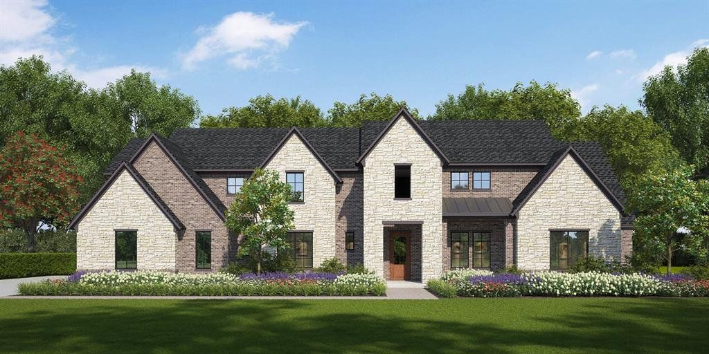 Front exterior of a new home in , Celina, TX, highlighting curb appeal (Image 1). Front exterior of a new home in , Celina, TX, highlighting curb appeal (Image 1).