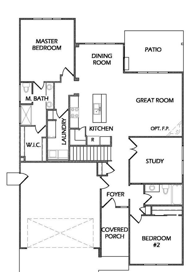 2D floor plan layout for the Ohio by J&J Construction in Southridge, Johnstown, CO (Image 1). 2D floor plan layout for the Ohio by J&J Construction in Southridge, Johnstown, CO (Image 1).