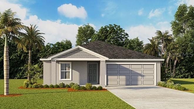 Front exterior of a new home in Sunset Hills, Summerfield, FL, highlighting curb appeal (Image 1). Front exterior of a new home in Sunset Hills, Summerfield, FL, highlighting curb appeal (Image 1).