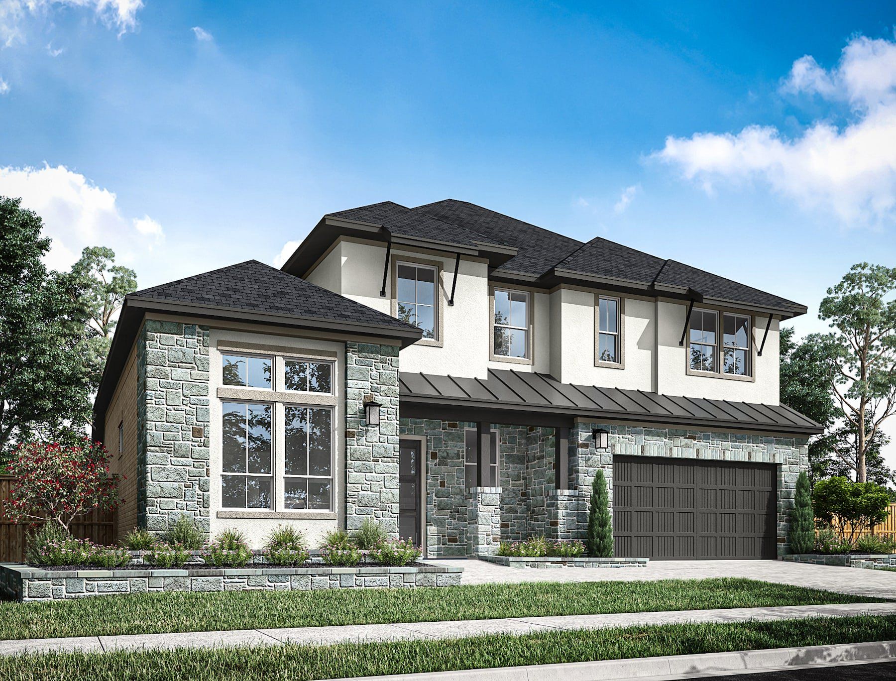 Representative exterior photo of a completed home built from the Windsor by Tri Pointe Homes in Woodson’s Reserve, Spring, TX (Image 1). Representative exterior photo of a completed home built from the Windsor by Tri Pointe Homes in Woodson’s Reserve, Spring, TX (Image 1).