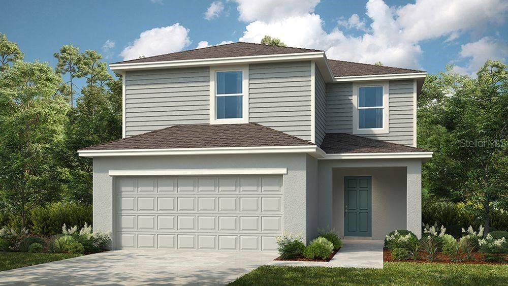 Front exterior of a new home in Coasterra Community Group Page, Palmetto, FL, highlighting curb appeal (Image 1). Front exterior of a new home in Coasterra Community Group Page, Palmetto, FL, highlighting curb appeal (Image 1).