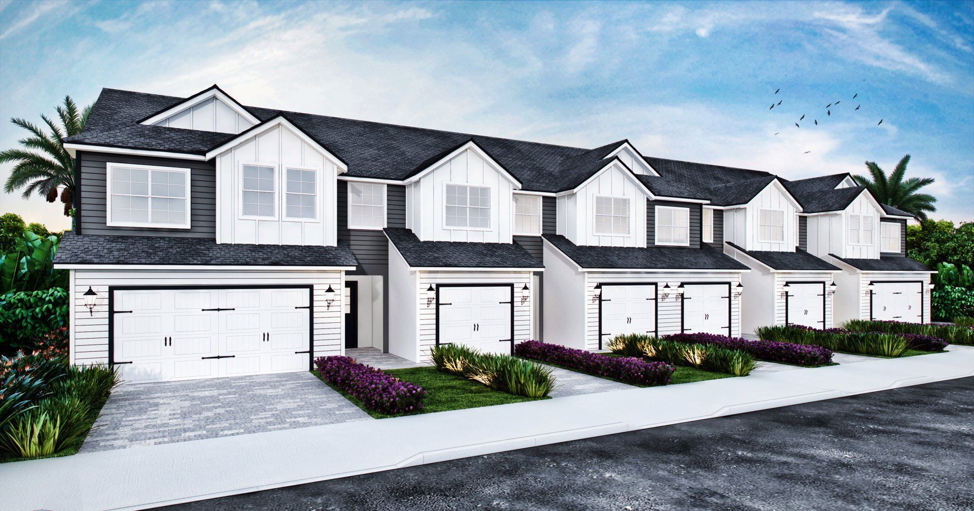 Representative exterior photo of a completed home built from the Magnolia by Jordan Homes in Brentwood Landing, Oviedo, FL (Image 1).