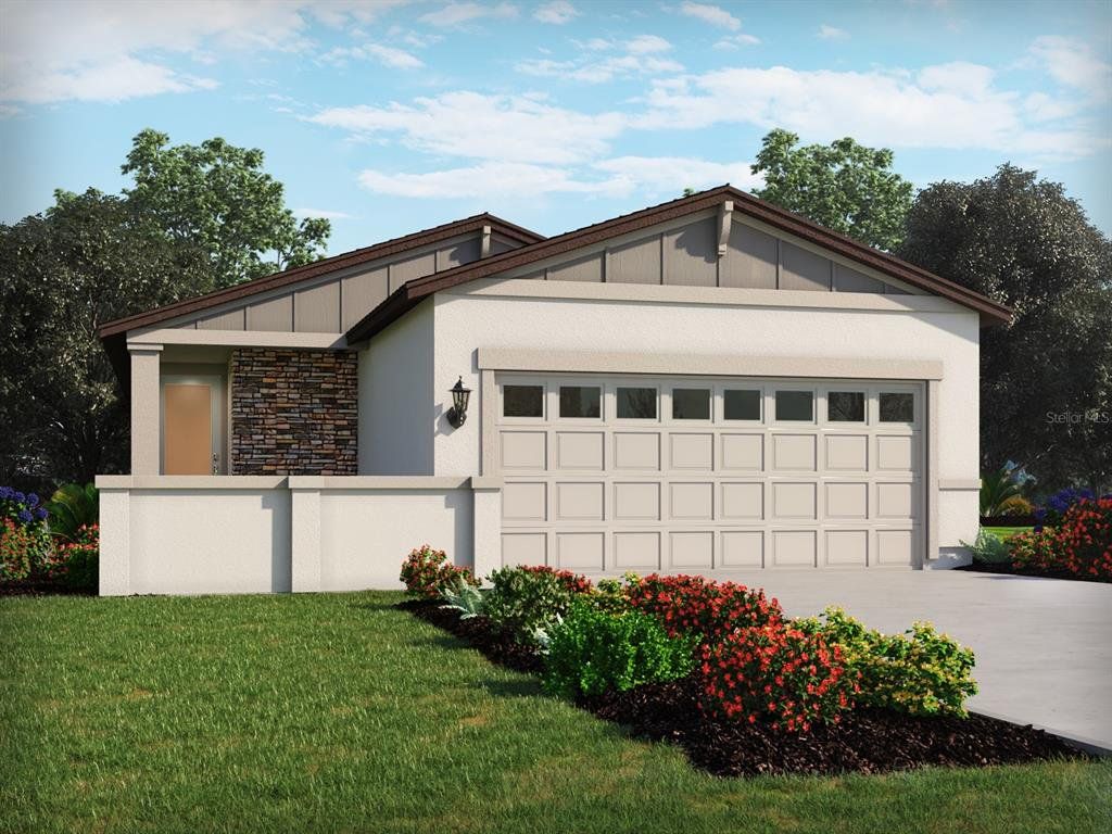 Front exterior of a new home in Springs at Lake Alfred - Classic Series, Lake Alfred, FL, highlighting curb appeal (Image 1). Front exterior of a new home in Springs at Lake Alfred - Classic Series, Lake Alfred, FL, highlighting curb appeal (Image 1).