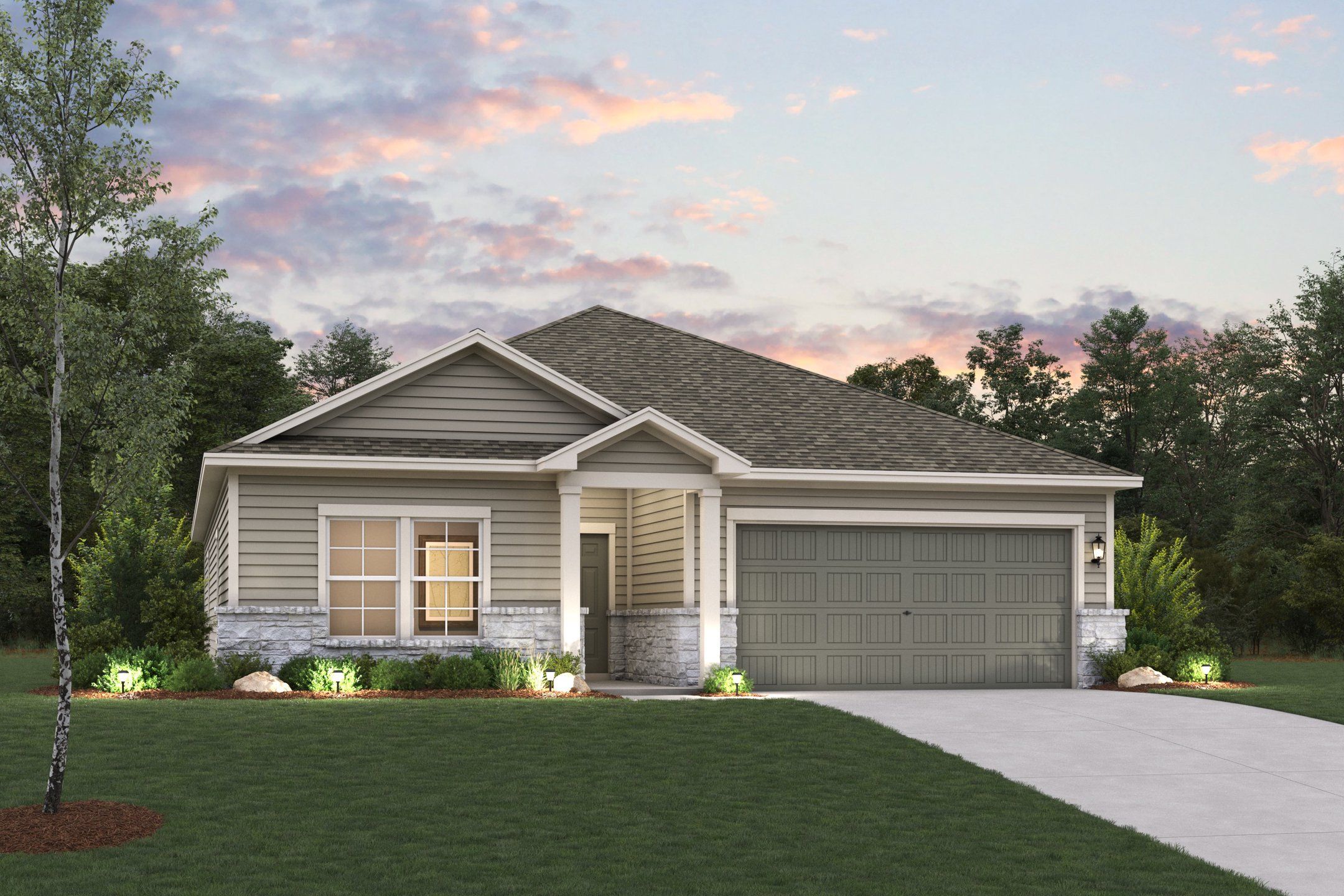 Front exterior of a new home in Pennsylvania Avenue, Springtown, TX, highlighting curb appeal (Image 1). Front exterior of a new home in Pennsylvania Avenue, Springtown, TX, highlighting curb appeal (Image 1).