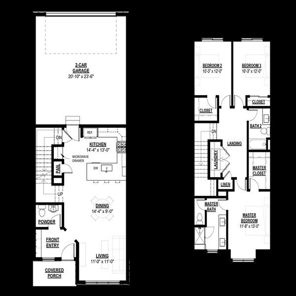 2D floor plan layout for the Pike by Black Timber Builders in Eagle Brook Meadows, Loveland, CO (Image 1).