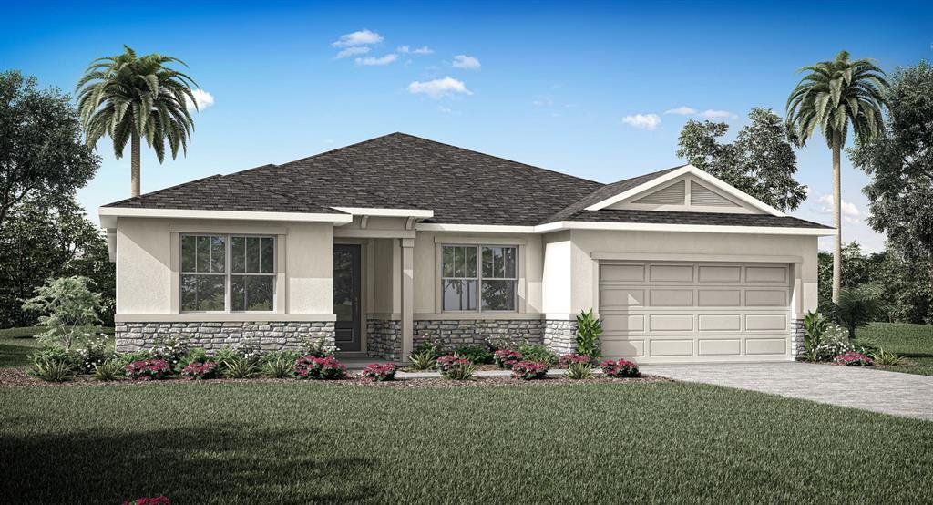 Front exterior of a new home in Meridian Parks, Orlando, FL, highlighting curb appeal (Image 1). Front exterior of a new home in Meridian Parks, Orlando, FL, highlighting curb appeal (Image 1).