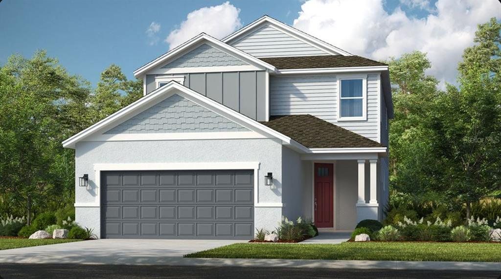 Front exterior of a new home in Tiburon, Nokomis, FL, highlighting curb appeal (Image 1). Front exterior of a new home in Tiburon, Nokomis, FL, highlighting curb appeal (Image 1).