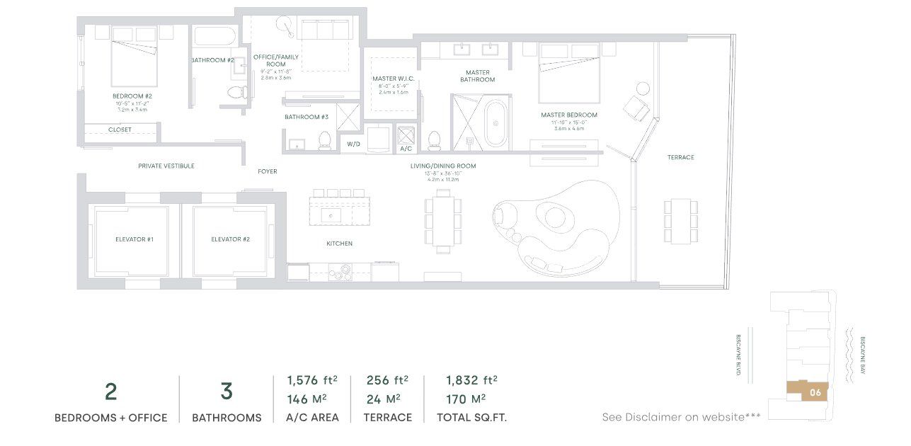 2D floor plan layout for the Line 06 - South Tower by The Melo Group in Aria Reserve, Miami, FL (Image 1). 2D floor plan layout for the Line 06 - South Tower by The Melo Group in Aria Reserve, Miami, FL (Image 1).