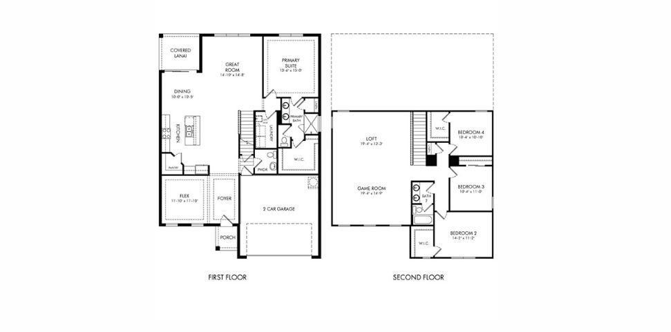 2D floor plan layout of this home in Magnolia Bay - Reserve Series, Nokomis, FL (Image 1).