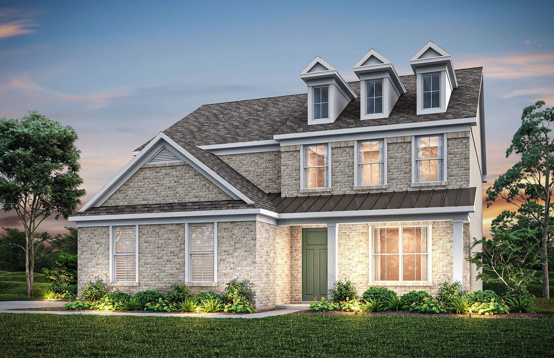 Front exterior of a new home in Devonshire, Mount Juliet, TN, highlighting curb appeal (Image 1). Front exterior of a new home in Devonshire, Mount Juliet, TN, highlighting curb appeal (Image 1).