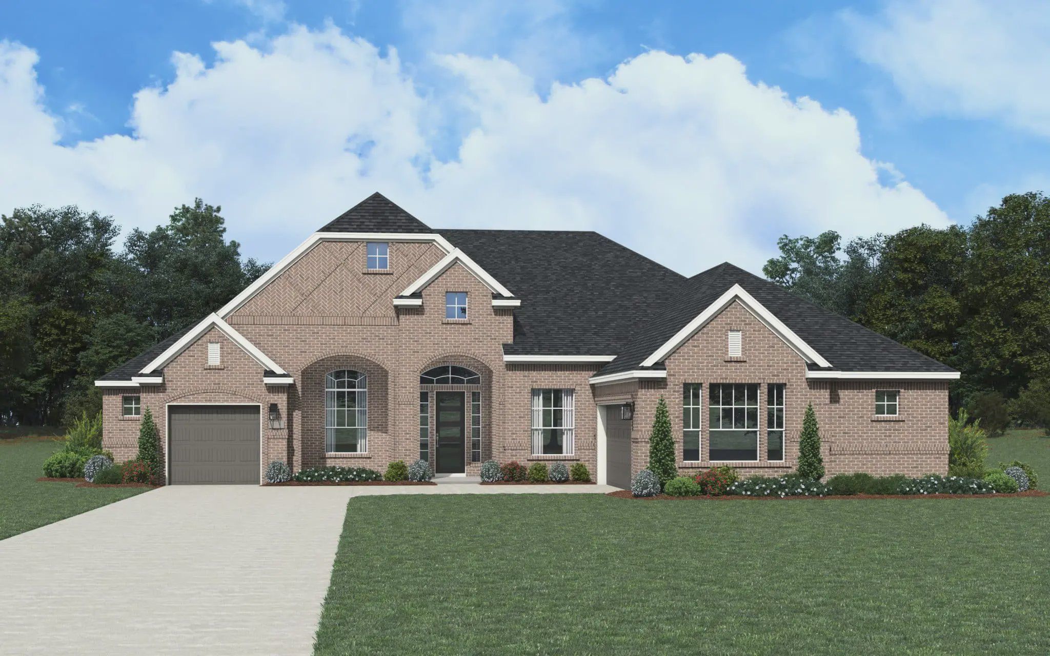 Front exterior of a new home in Regency Ranch, Marion, TX, highlighting curb appeal (Image 1). Front exterior of a new home in Regency Ranch, Marion, TX, highlighting curb appeal (Image 1).