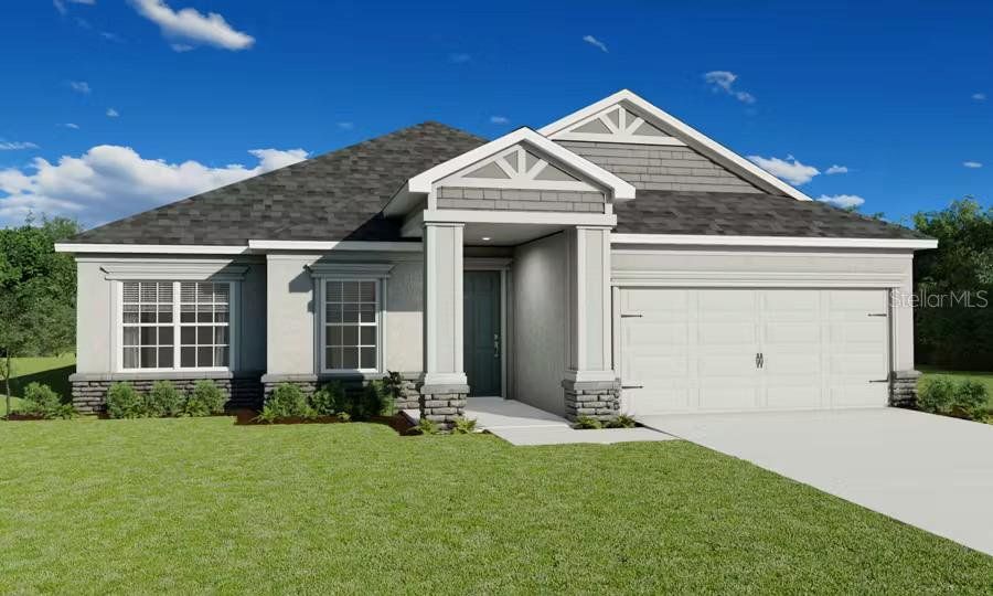 Front exterior of a new home in , St. Cloud, FL, highlighting curb appeal (Image 1). Front exterior of a new home in , St. Cloud, FL, highlighting curb appeal (Image 1).