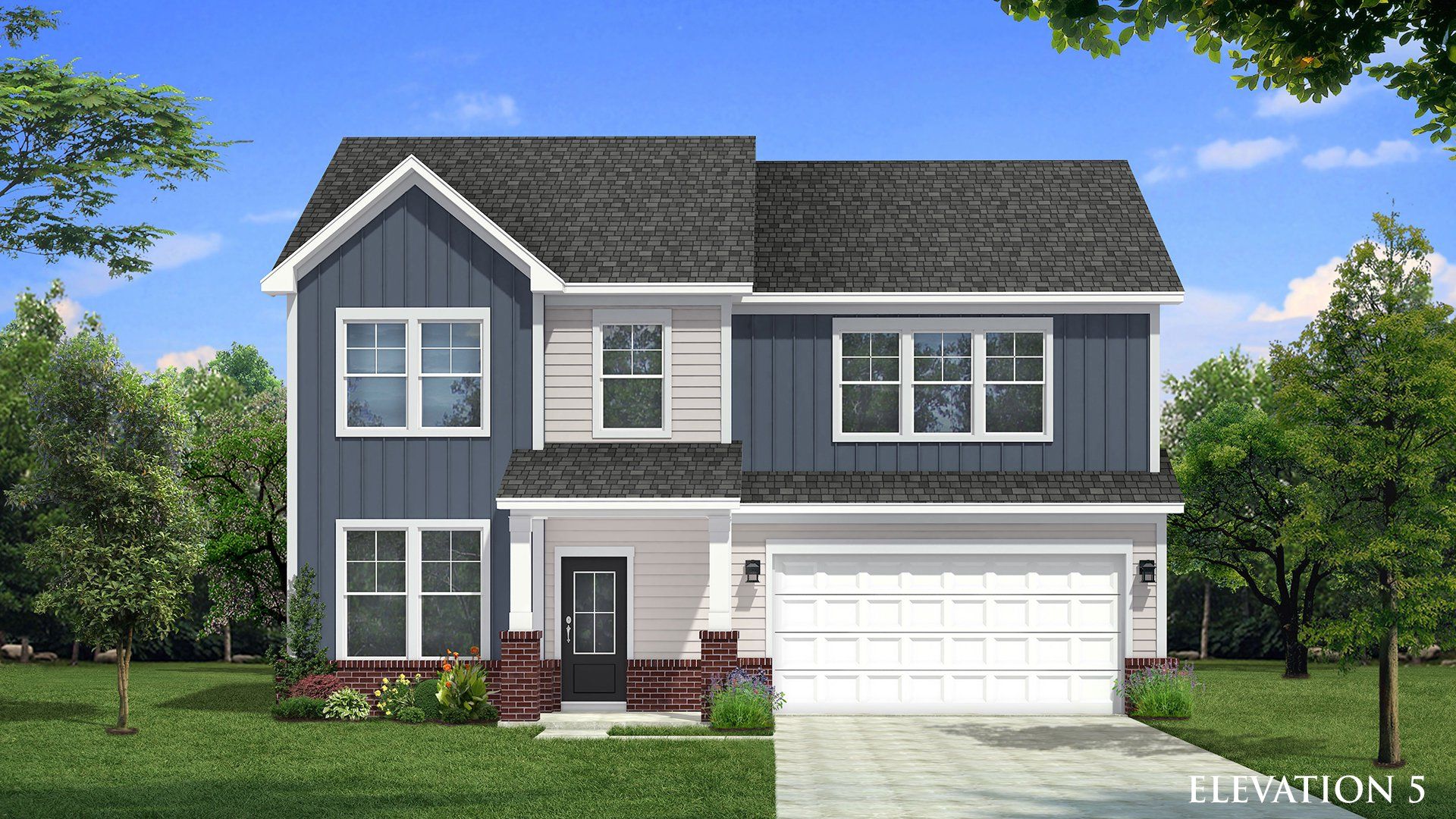 Burton Design Elevation 5 at Lakeside Glen by Premier builder DRB Homes in York, SC. Burton Design Elevation 5 at Lakeside Glen by Premier builder DRB Homes in York, SC.