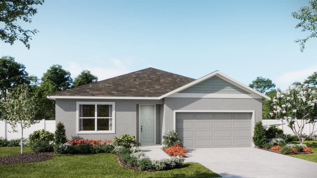 Front exterior of a new home in Marion Ridge, Haines City, FL, highlighting curb appeal (Image 1). Front exterior of a new home in Marion Ridge, Haines City, FL, highlighting curb appeal (Image 1).