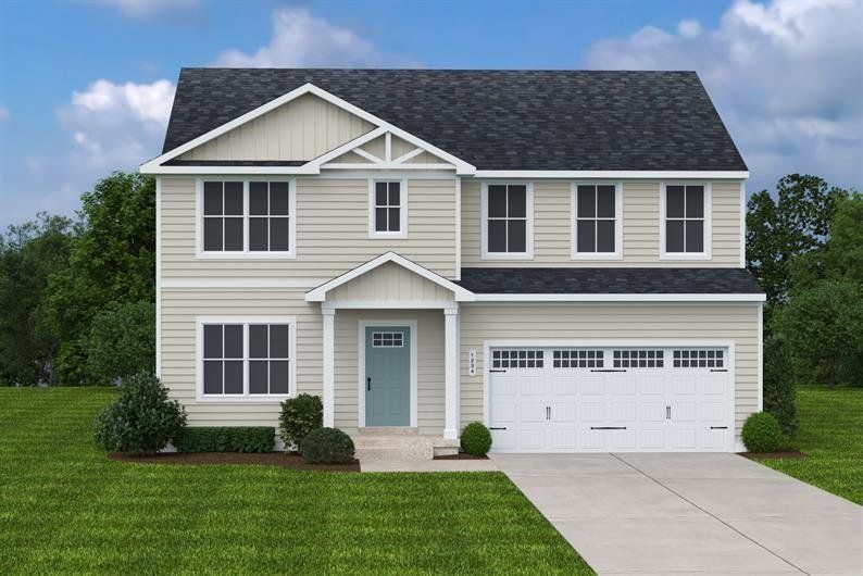 Front exterior of a new home in Summertree, Stone Mountain, GA, highlighting curb appeal (Image 1). Front exterior of a new home in Summertree, Stone Mountain, GA, highlighting curb appeal (Image 1).
