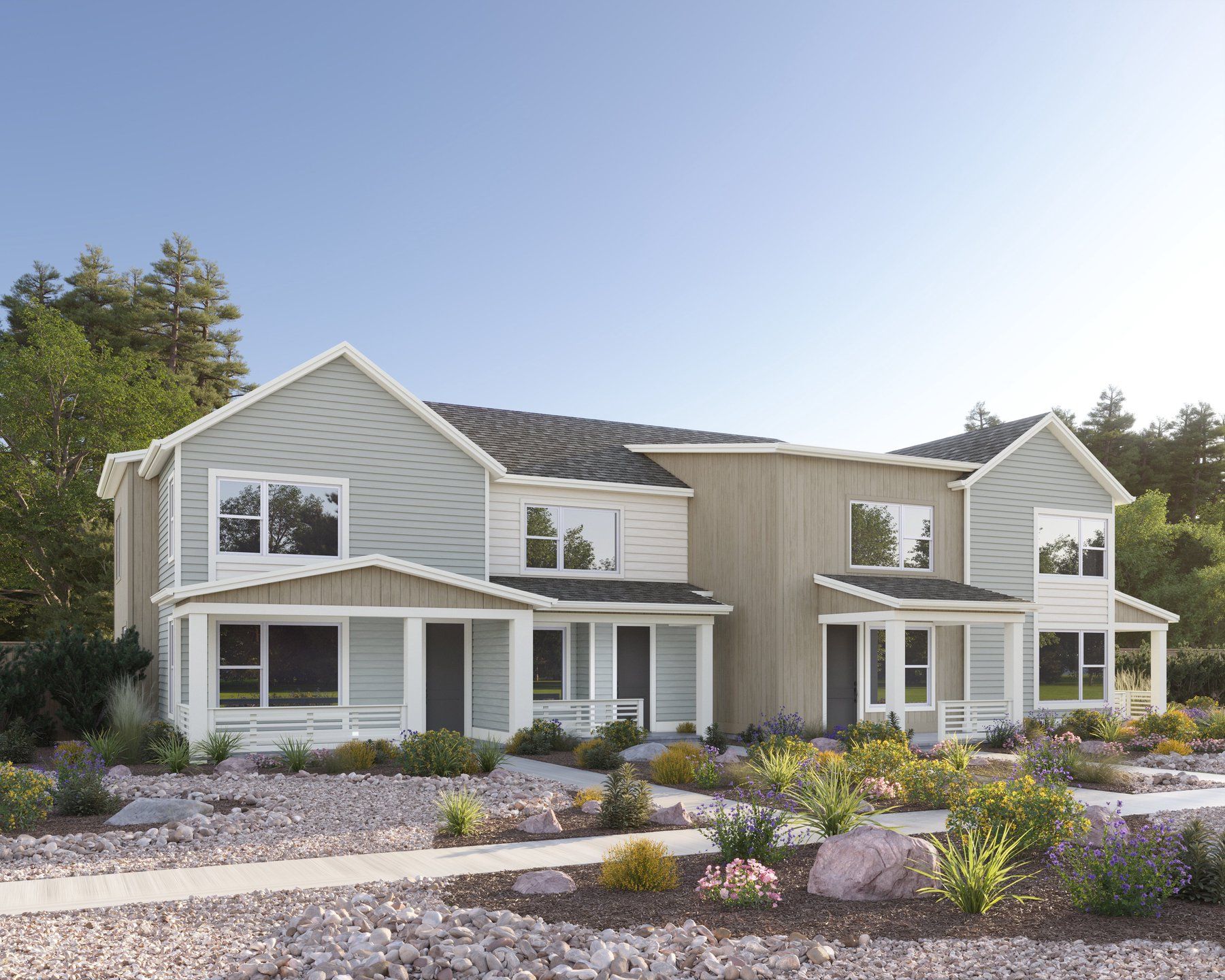 Front exterior of a new home in Barefoot, Firestone, CO, highlighting curb appeal (Image 1). Front exterior of a new home in Barefoot, Firestone, CO, highlighting curb appeal (Image 1).