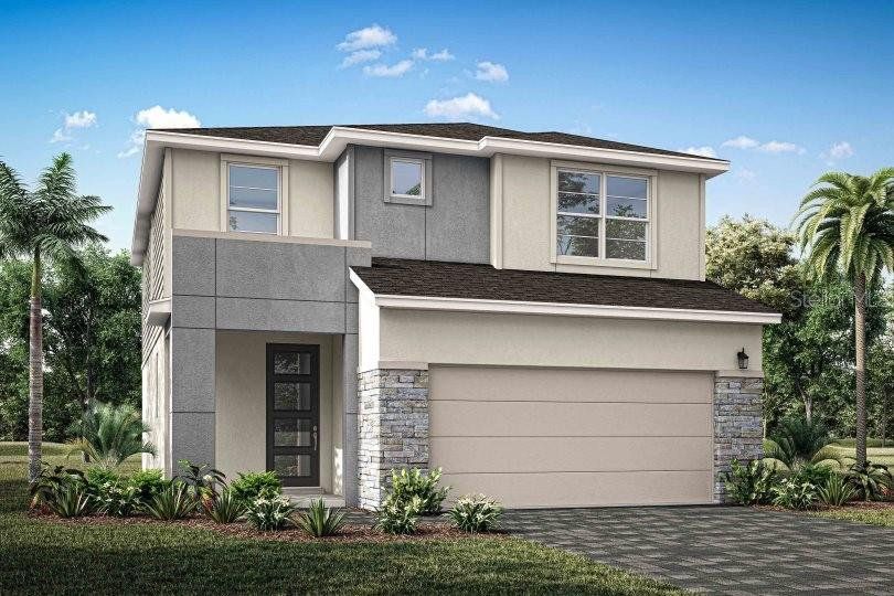 Front exterior of a new home in Sanderling, Palmetto, FL, highlighting curb appeal (Image 1). Front exterior of a new home in Sanderling, Palmetto, FL, highlighting curb appeal (Image 1).