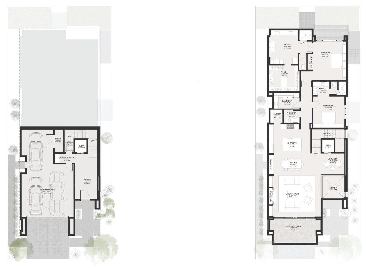 2D floor plan layout for the Cirrus A by Cullum Homes in Ascent at The Phoenician®, Scottsdale, AZ (Image 1).