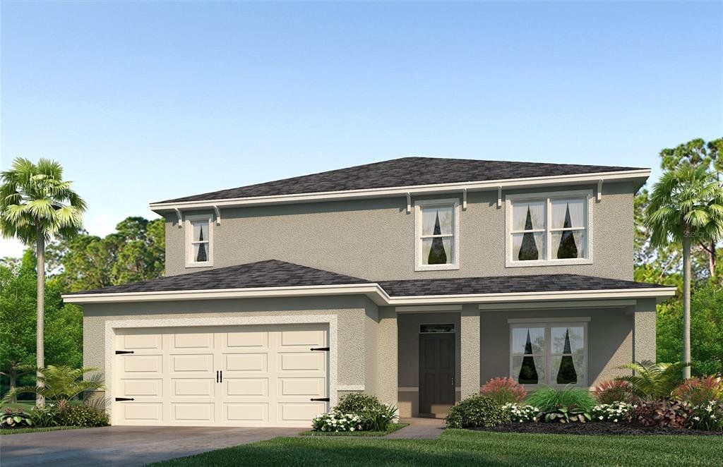 Front exterior of a new home in Sagewood, Apopka, FL, highlighting curb appeal (Image 1). Front exterior of a new home in Sagewood, Apopka, FL, highlighting curb appeal (Image 1).