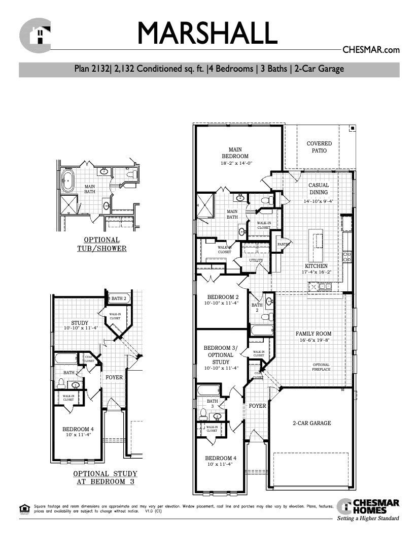 2D floor plan layout for the Marshall by Chesmar Homes in Village at Three Oaks, Seguin, TX (Image 1). 2D floor plan layout for the Marshall by Chesmar Homes in Village at Three Oaks, Seguin, TX (Image 1).