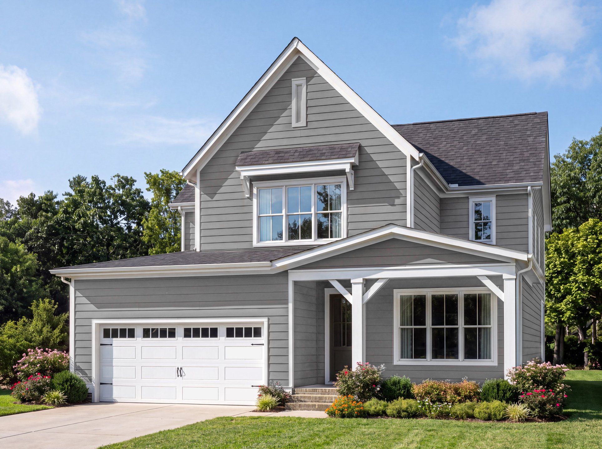 Front exterior of a new home in Ponder, Wendell, NC, highlighting curb appeal (Image 1). Front exterior of a new home in Ponder, Wendell, NC, highlighting curb appeal (Image 1).