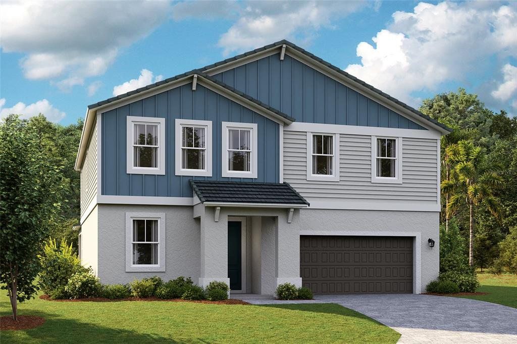 Front exterior of a new home in Mirada, San Antonio, FL, highlighting curb appeal (Image 1). Front exterior of a new home in Mirada, San Antonio, FL, highlighting curb appeal (Image 1).