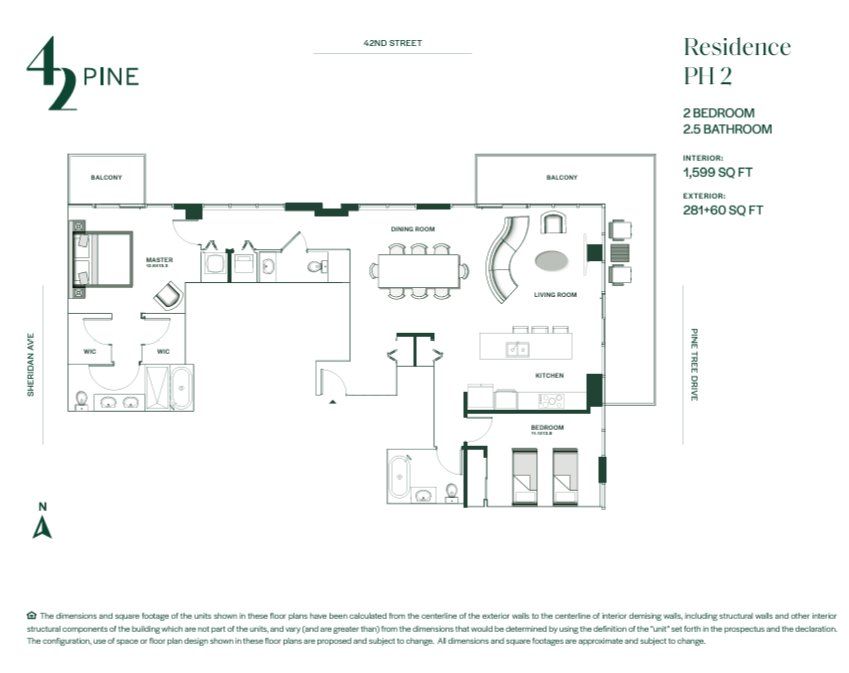 2D floor plan layout for the PH 2 by Boymelgreen Developer in 42 Pine, Miami Beach, FL (Image 1). 2D floor plan layout for the PH 2 by Boymelgreen Developer in 42 Pine, Miami Beach, FL (Image 1).