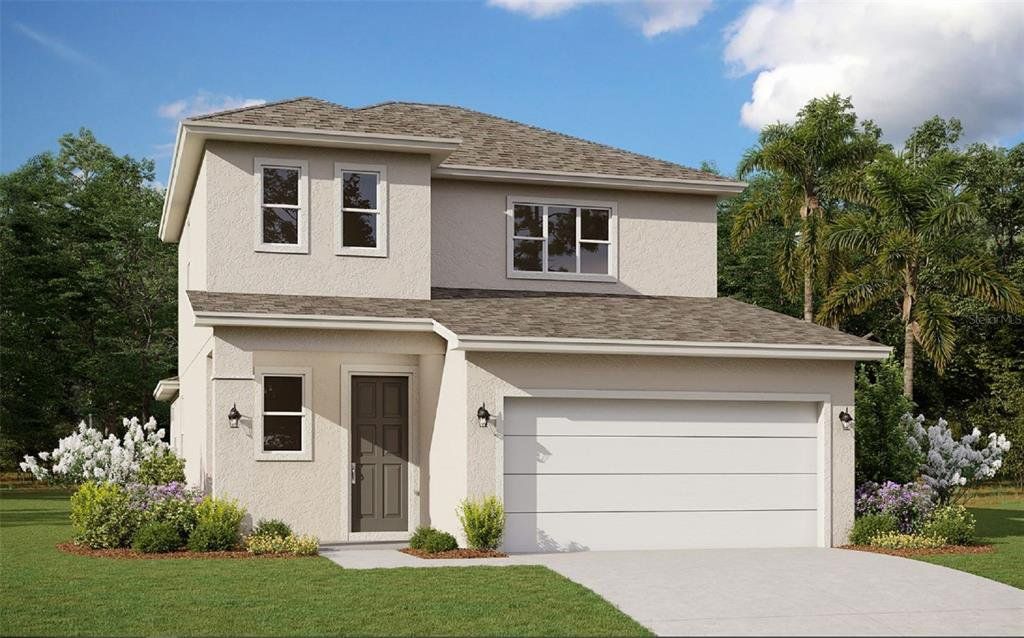 Front exterior of a new home in Hills of Minneola, Minneola, FL, highlighting curb appeal (Image 1). Front exterior of a new home in Hills of Minneola, Minneola, FL, highlighting curb appeal (Image 1).