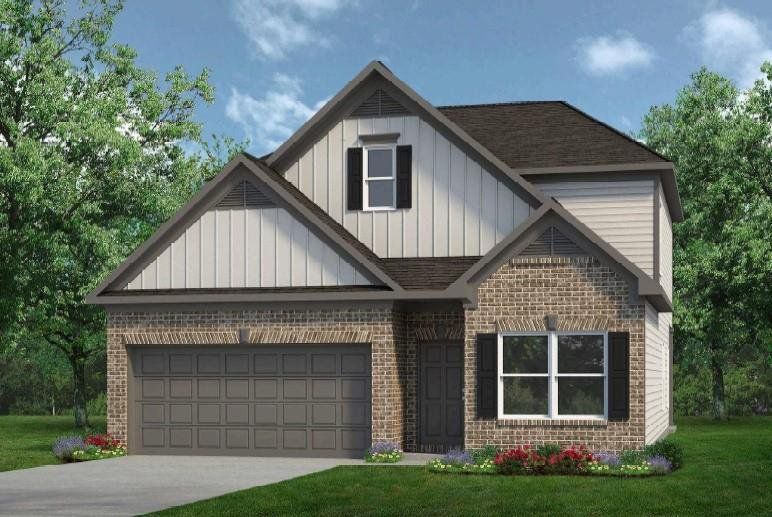 Front exterior of a new home in Kingston Park, Kingston, GA, highlighting curb appeal (Image 1). Front exterior of a new home in Kingston Park, Kingston, GA, highlighting curb appeal (Image 1).