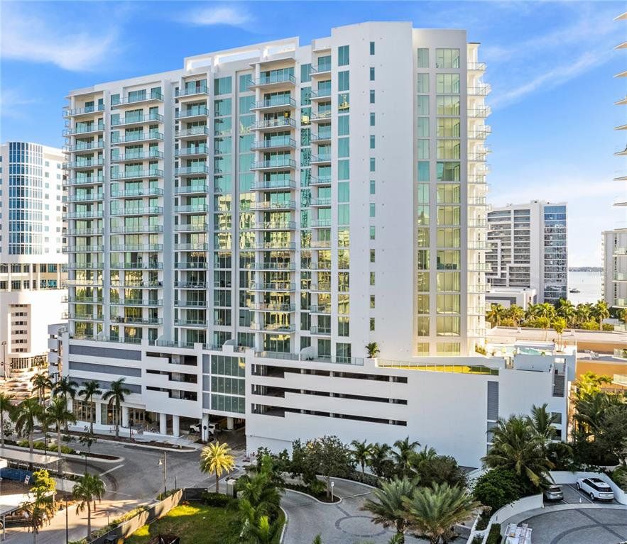 Front exterior of a new home in , Sarasota, FL, highlighting curb appeal (Image 1). Front exterior of a new home in , Sarasota, FL, highlighting curb appeal (Image 1).