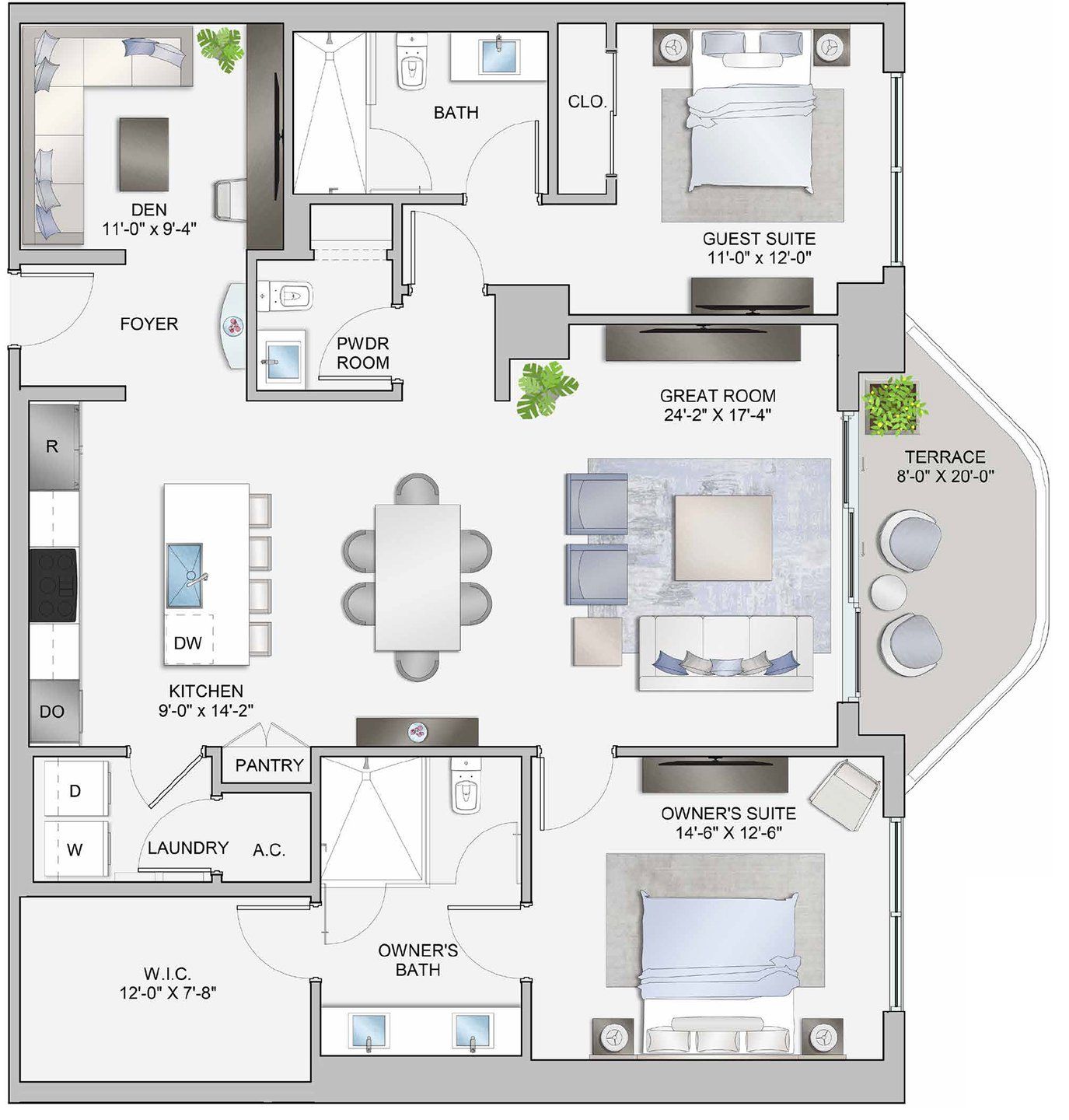 Image 1 representing the Residence D by Kolter Urban in ONE Tampa, Tampa, FL. Image 1 representing the Residence D by Kolter Urban in ONE Tampa, Tampa, FL.