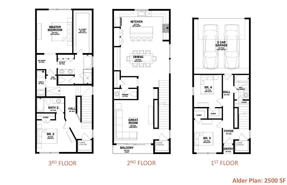 2D floor plan layout for the Alder by Owais Developments in Commonwealth Park, Houston, TX (Image 1). 2D floor plan layout for the Alder by Owais Developments in Commonwealth Park, Houston, TX (Image 1).