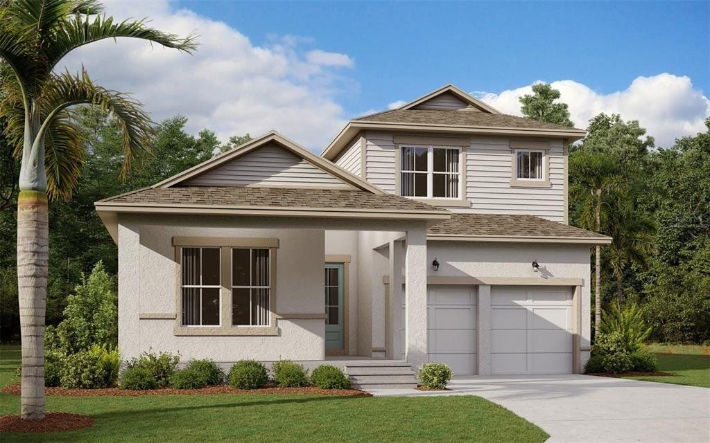 Front exterior of a new home in , Orlando, FL, highlighting curb appeal (Image 1). Front exterior of a new home in , Orlando, FL, highlighting curb appeal (Image 1).