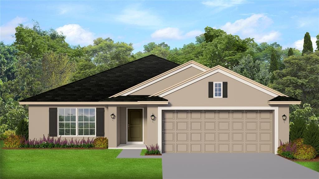 Front exterior of a new home in Ocala Crossings South, Ocala, FL, highlighting curb appeal (Image 1). Front exterior of a new home in Ocala Crossings South, Ocala, FL, highlighting curb appeal (Image 1).