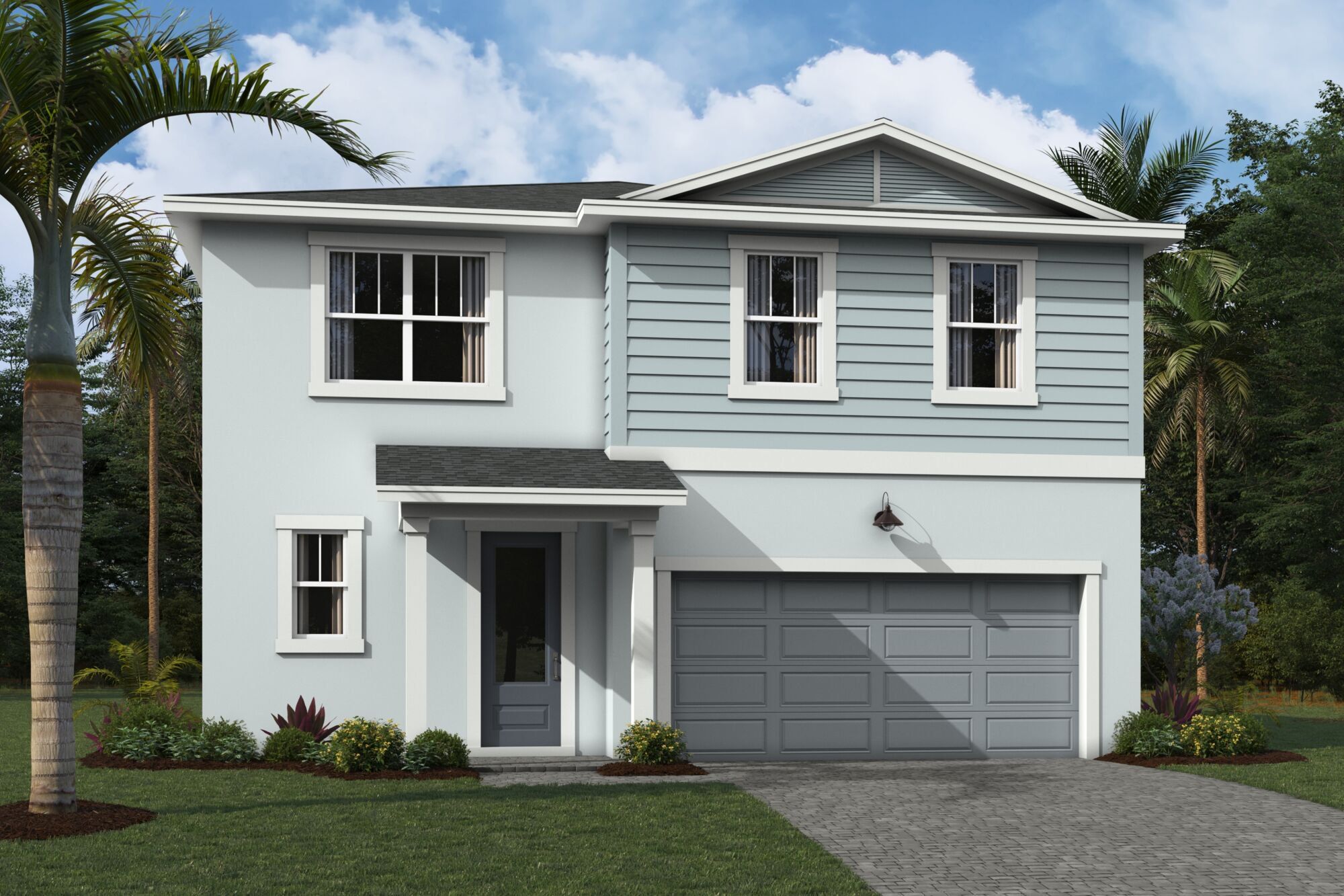 Front exterior of a new home in Forest, Lake Worth, FL, highlighting curb appeal (Image 1).