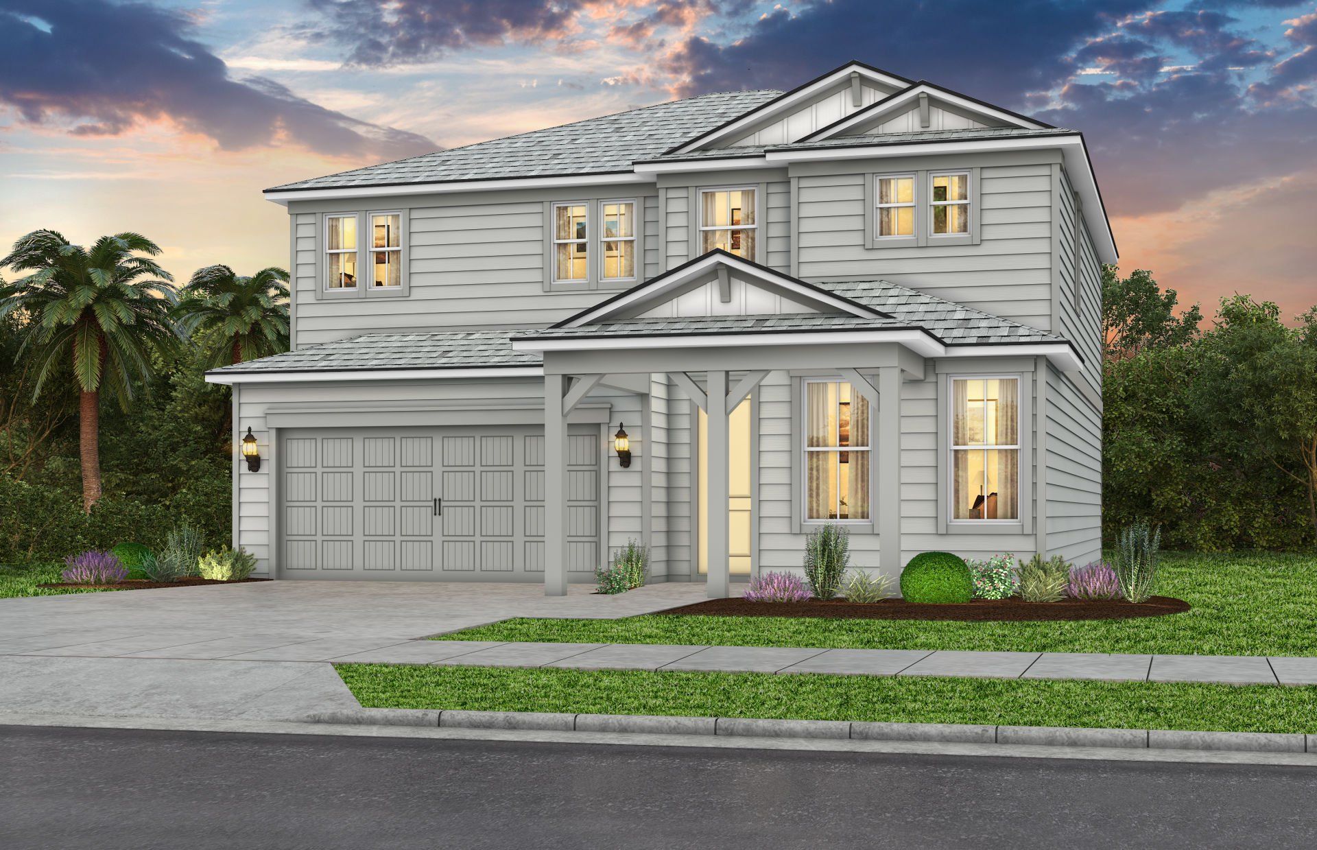 Front exterior of a new home in Joseph Oaks, Jacksonville, FL, highlighting curb appeal (Image 1). Front exterior of a new home in Joseph Oaks, Jacksonville, FL, highlighting curb appeal (Image 1).