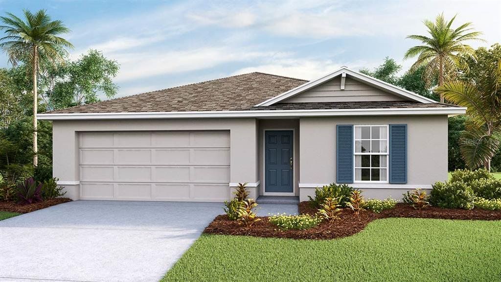 Front exterior of a new home in McGinley Landing, Ocala, FL, highlighting curb appeal (Image 1). Front exterior of a new home in McGinley Landing, Ocala, FL, highlighting curb appeal (Image 1).