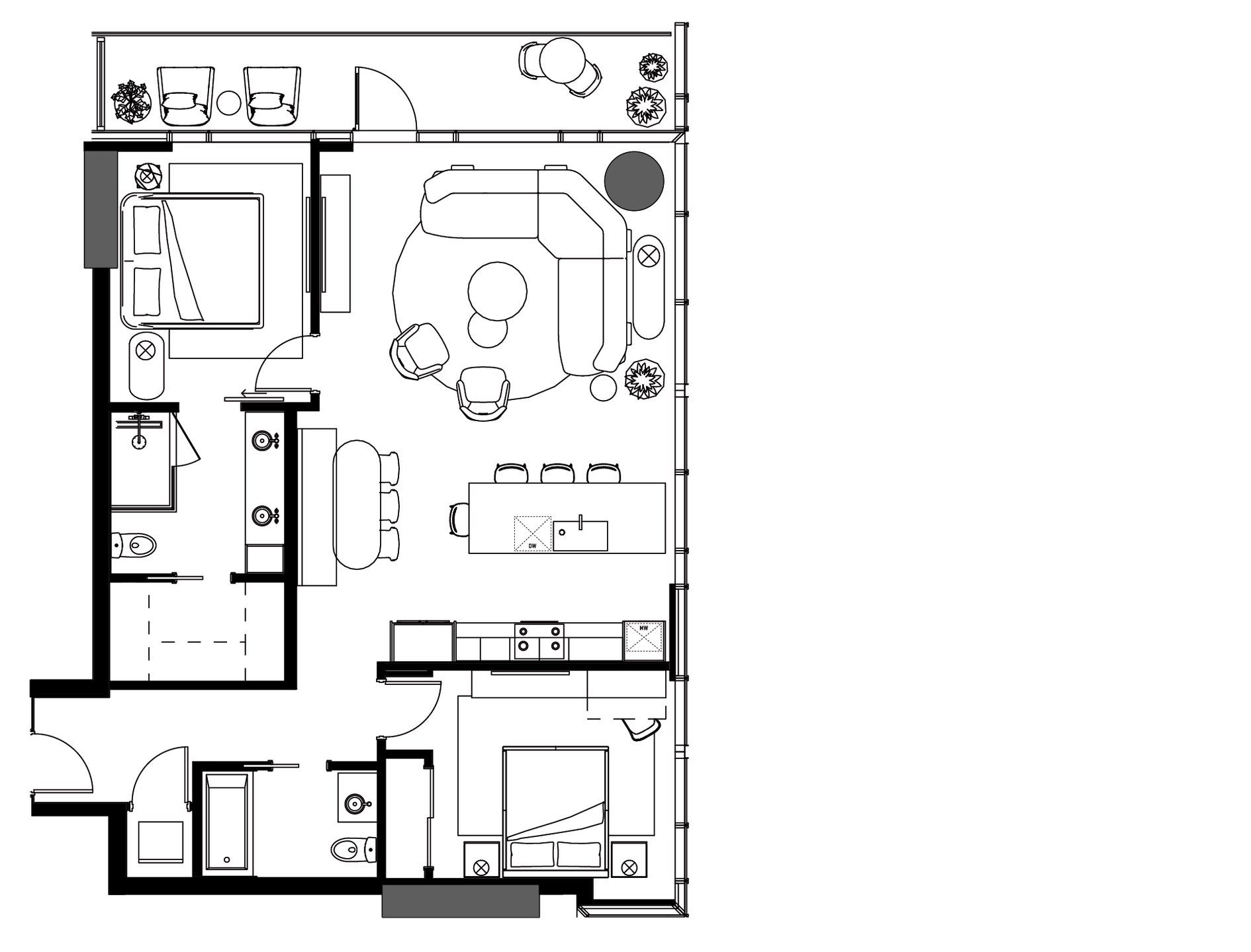 2D floor plan layout for the B2-NE by Urbanspace Development in The Modern Austin Residences, Austin, TX (Image 1). 2D floor plan layout for the B2-NE by Urbanspace Development in The Modern Austin Residences, Austin, TX (Image 1).
