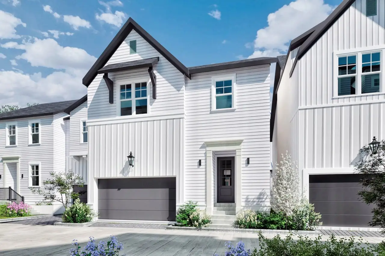 Front exterior of a new home in Chatterton Oaks, Houston, TX, highlighting curb appeal (Image 1).