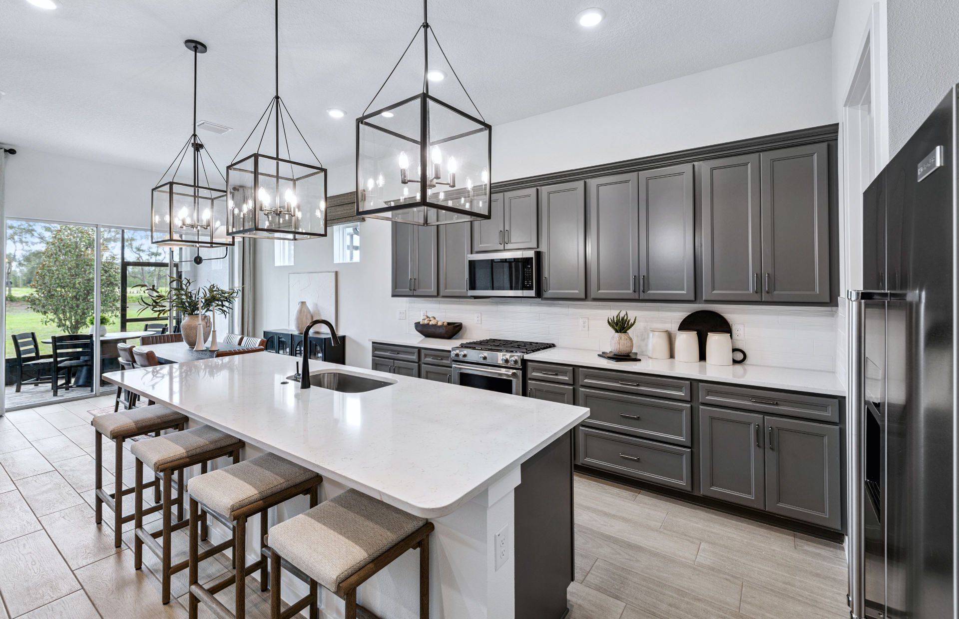 Furnished interior view inside a new home in Del Webb Sunchase, Parrish (Image 1). Furnished interior view inside a new home in Del Webb Sunchase, Parrish (Image 1).