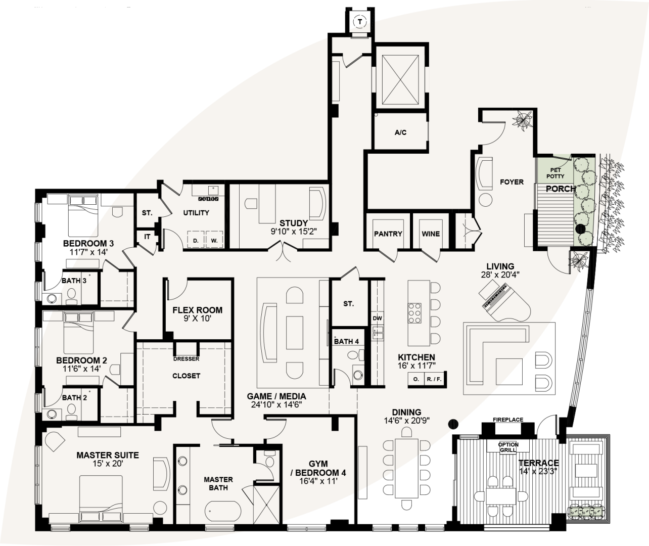 2D floor plan layout for the Biltmore by Citiscape in Mimosa Terrace, Houston, TX (Image 1). 2D floor plan layout for the Biltmore by Citiscape in Mimosa Terrace, Houston, TX (Image 1).