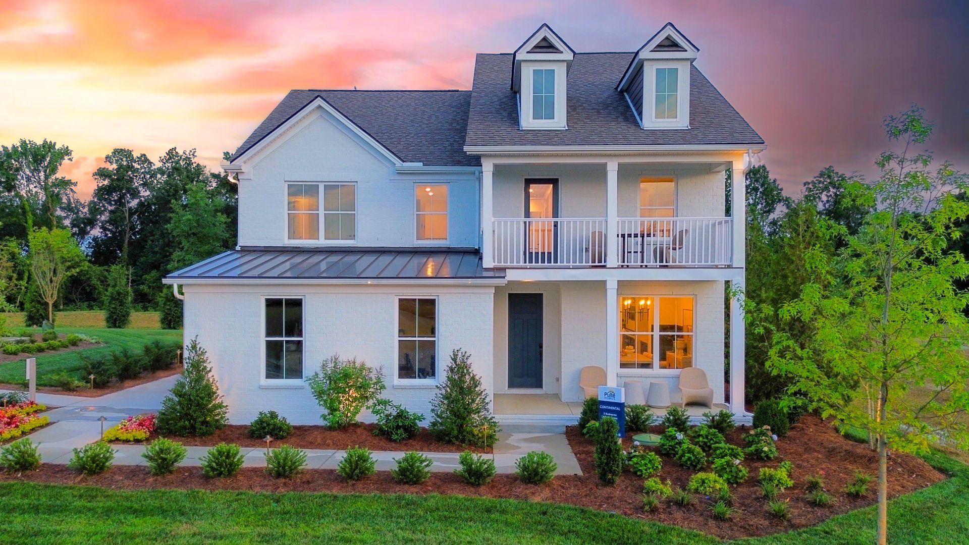 Front exterior of a new home in Devonshire, Mount Juliet, TN, highlighting curb appeal (Image 1). Front exterior of a new home in Devonshire, Mount Juliet, TN, highlighting curb appeal (Image 1).