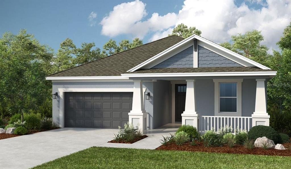 Front exterior of a new home in Timber Ridge, Plant City, FL, highlighting curb appeal (Image 1). Front exterior of a new home in Timber Ridge, Plant City, FL, highlighting curb appeal (Image 1).