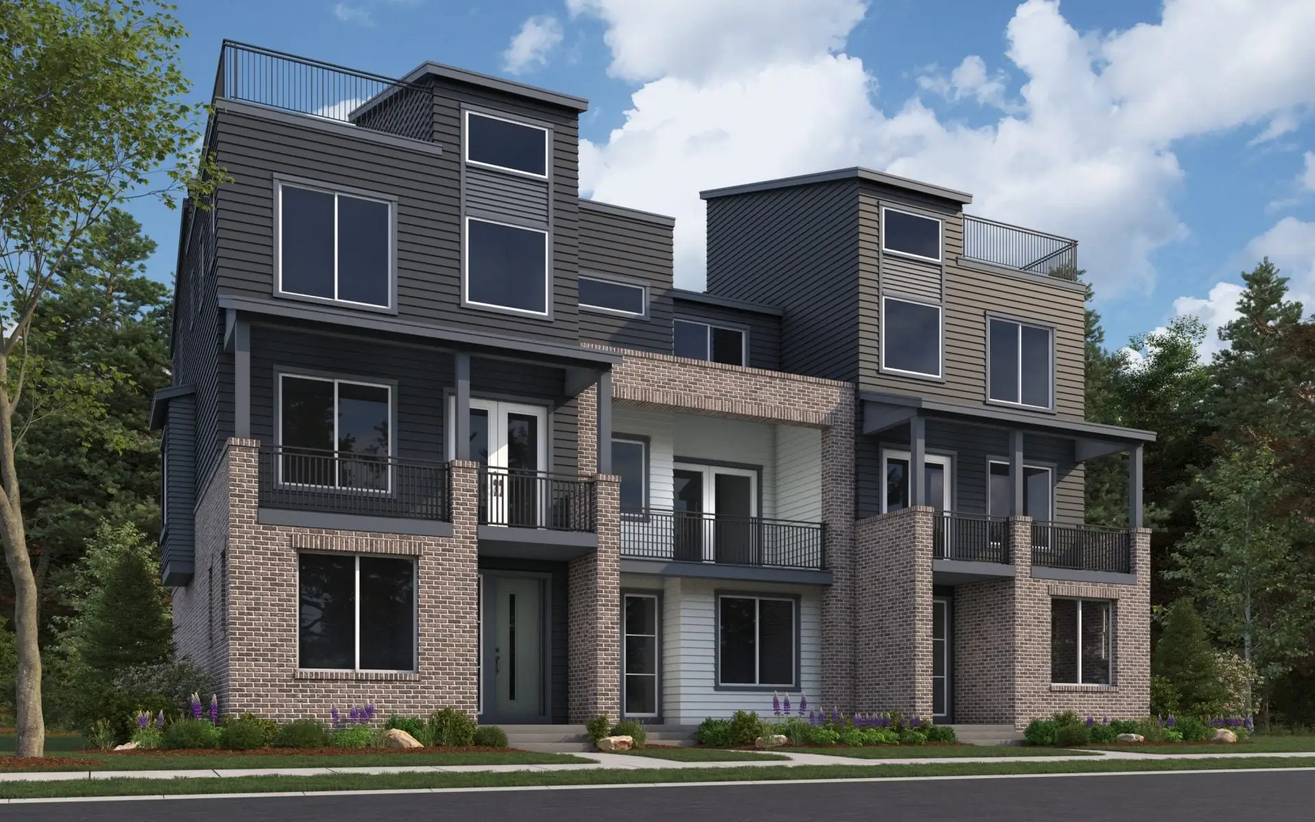 Front exterior of a new home in Parkside West at Baseline, Broomfield, CO, highlighting curb appeal (Image 1). Front exterior of a new home in Parkside West at Baseline, Broomfield, CO, highlighting curb appeal (Image 1).