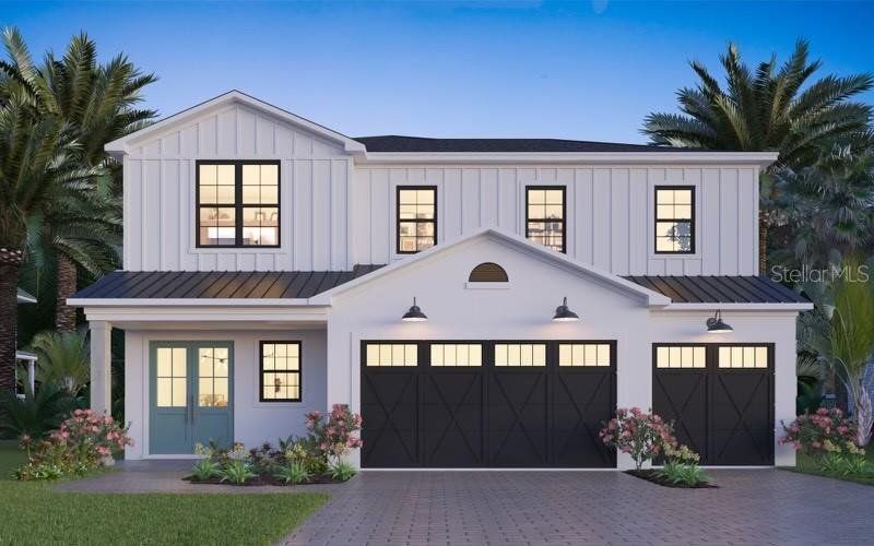 Front exterior of a new home in , Tampa, FL, highlighting curb appeal (Image 1). Front exterior of a new home in , Tampa, FL, highlighting curb appeal (Image 1).