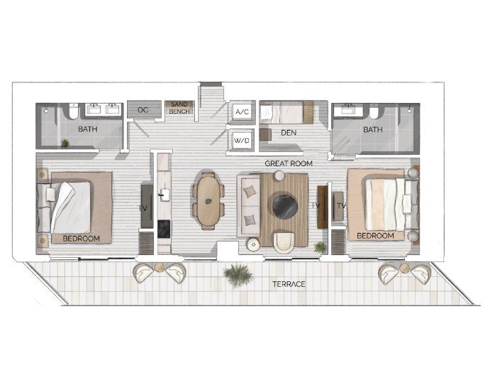 2D floor plan layout for the Penthouse 02 by Newgard Development Group in Lofty Brickell, Miami, FL (Image 1).