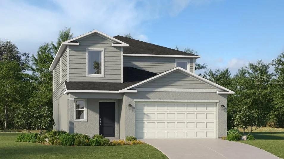 Front exterior of a new home in Ranches at Lake Mcleod, Eagle Lake, FL, highlighting curb appeal (Image 1). Front exterior of a new home in Ranches at Lake Mcleod, Eagle Lake, FL, highlighting curb appeal (Image 1).