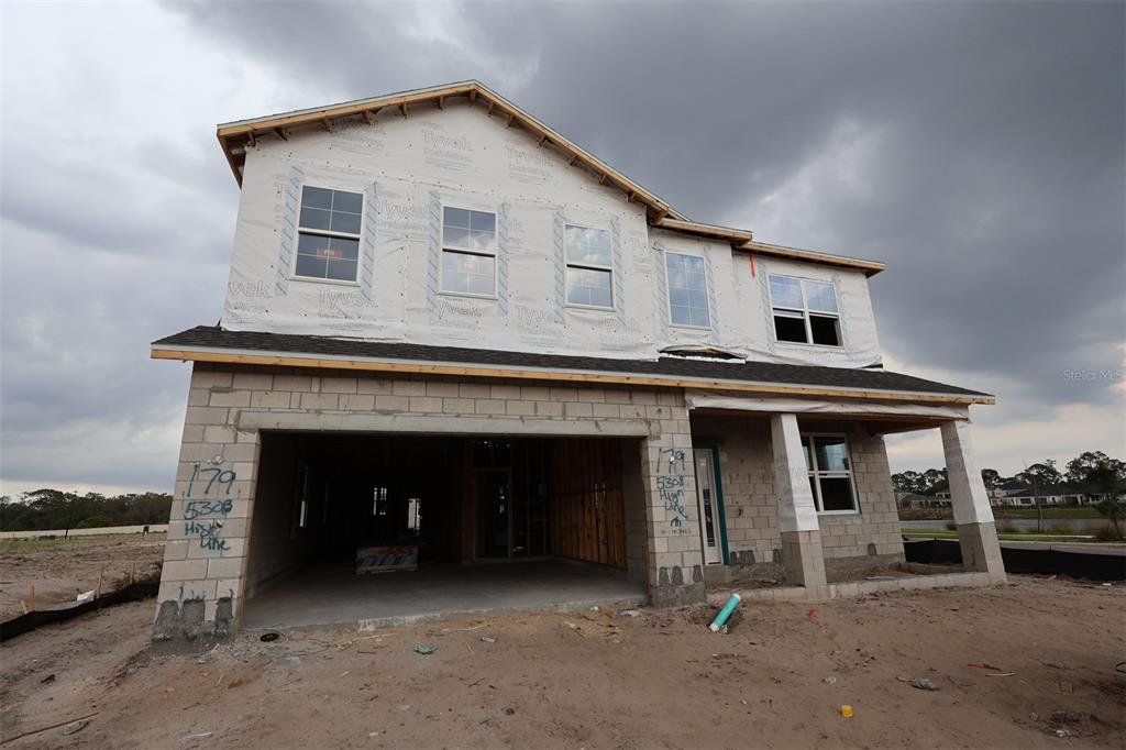 In-progress construction of a new home in Center Lake on the Park, St. Cloud, FL (Image 1). In-progress construction of a new home in Center Lake on the Park, St. Cloud, FL (Image 1).