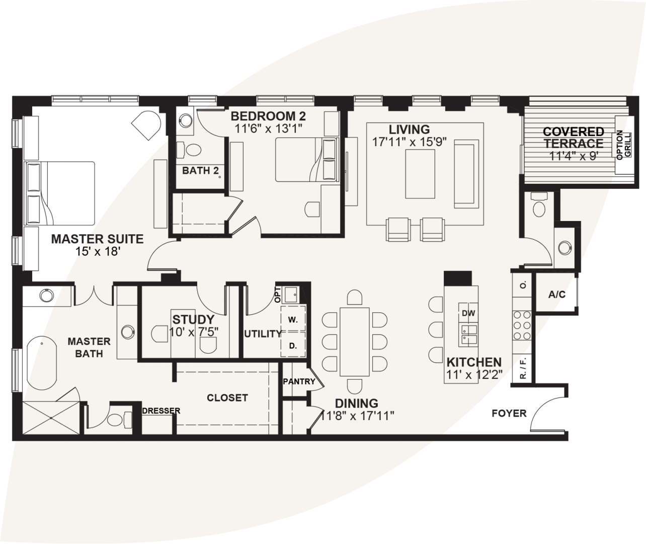 2D floor plan layout for the Dauphine by Citiscape in Mimosa Terrace, Houston, TX (Image 1). 2D floor plan layout for the Dauphine by Citiscape in Mimosa Terrace, Houston, TX (Image 1).
